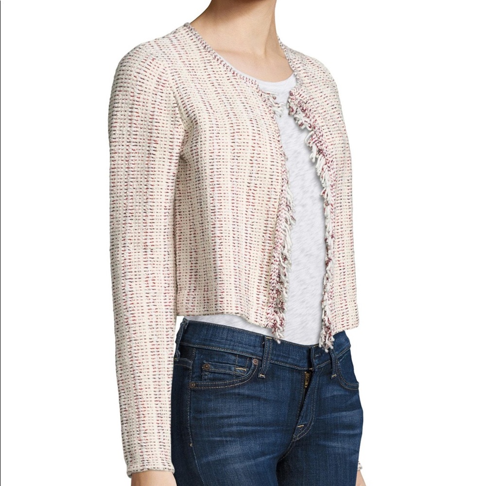 Theory Galinne Speckle Boucle Knit Jacket